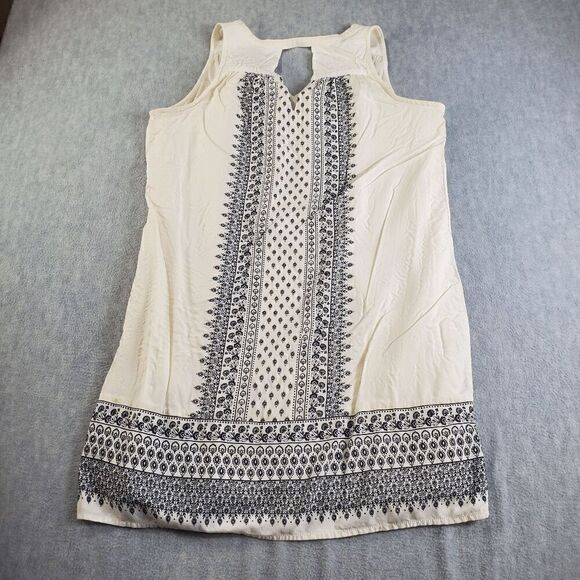 Old Navy Dress Womens Large White Back Shift Sleeveless V-neck Cutout Above Knee - Picture 8 of 9